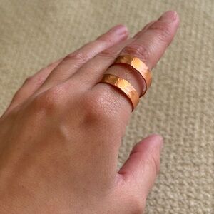 Hammered Copper Adjustable Ring